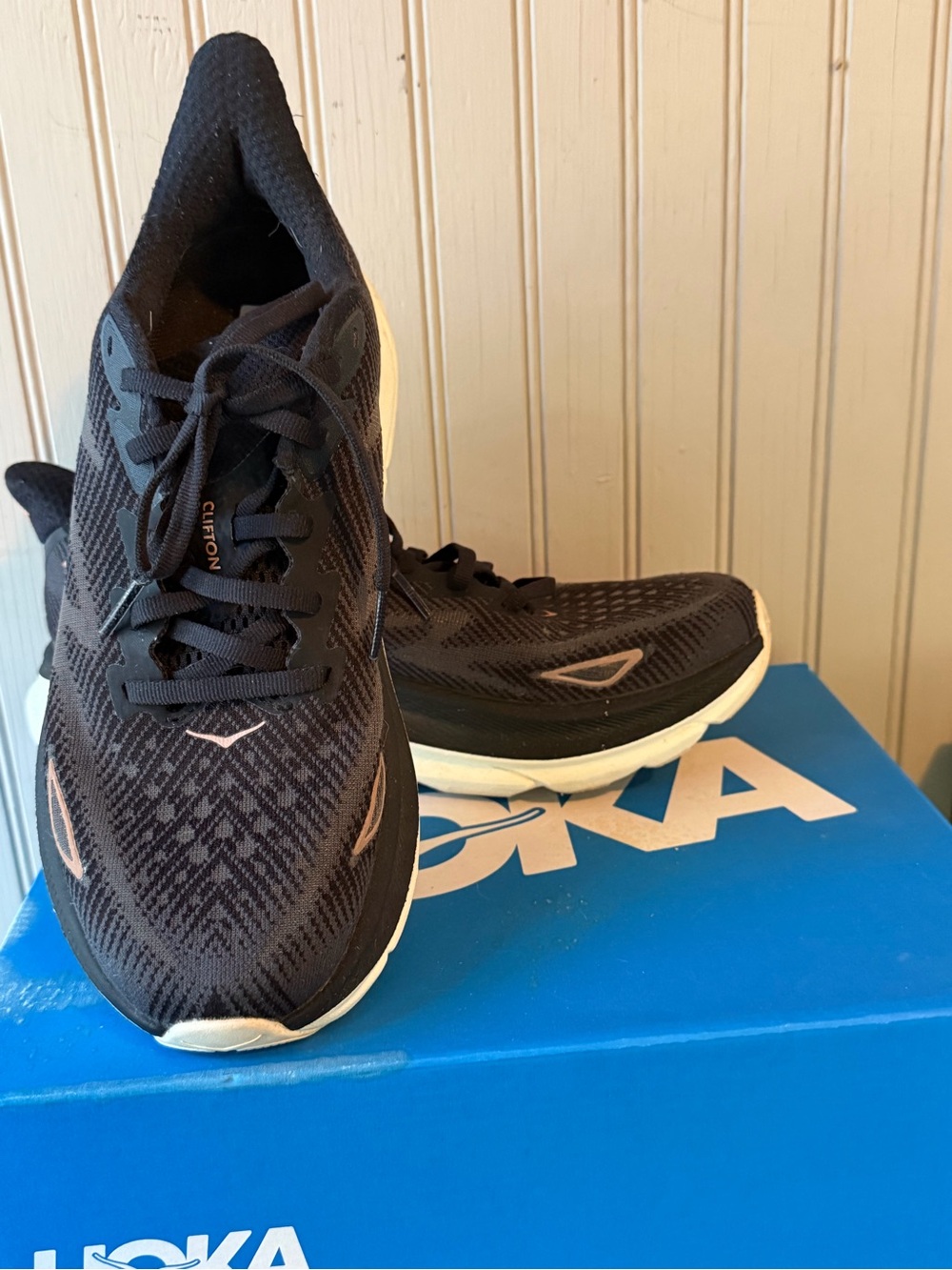 Hoka women’s Black Running Shoes - Clifton